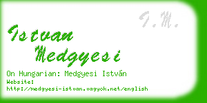 istvan medgyesi business card